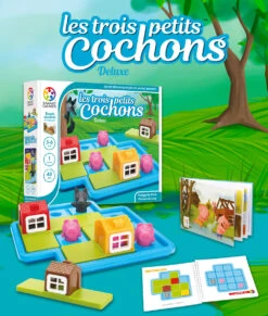 Smart Games Three Little Piggies (Trois Petits Cochons- Multilingue)
